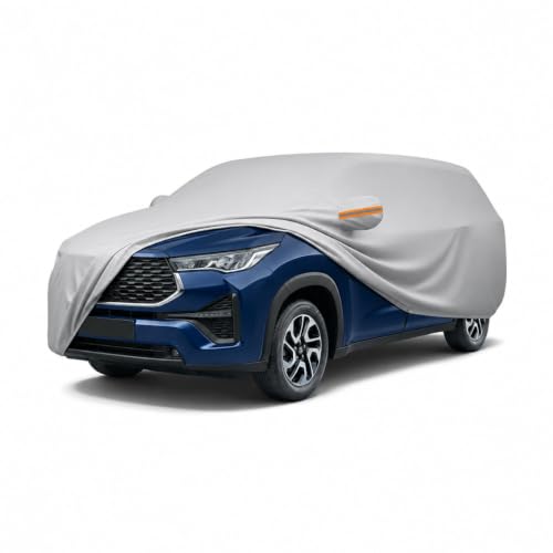 Image of myTVS 100% Waterproof Car Body Cover for Maruti Invicto - Custom-Fit, Double-Layer, UV & Dust Proof, Mirror Pockets & Elastic Clip Lock (CSK 11)