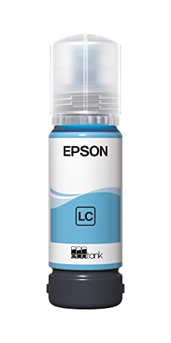 Epson 107 Light Cyan Ink Cartridge EcoTank 70ml for ET-18100 - C13T09B540, Standard - Image 2
