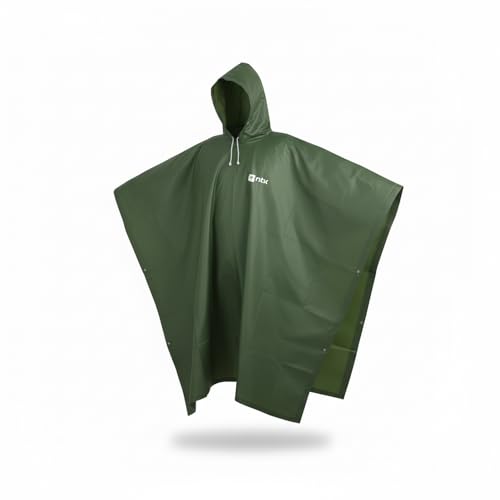 NTK | Poncho Impermeável PVC com Capuz | Leve, Resistente, Ideal para Trilhas, Pesca e Chuva | Iguazú