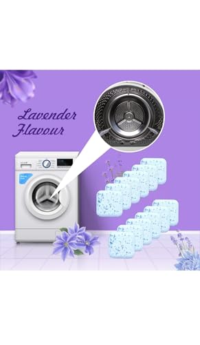 Image of Washing Machine Cleaner Tablets (18 Tablets) | Drum & Pipe Deep Cleaner | Lavender Scent | Removes Odour, Limescale & Residue | For Front Load & Top Load Fully Automatic Washing Machines