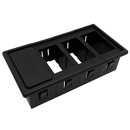 Image of 4 Way Car Boat Marine Black Plastic Housing Holder Assembly for ARB Carling Contura Rocker Switch Installation on Dash Board