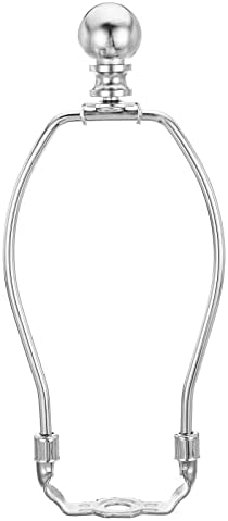 PATIKIL 6.5 Inch Lamp Harp Kit with Finial, 1 Set Detachable Lamp Shade Bracket Holder, DIY Lighting Accessories for Table Lamps Floor Lamps, Chrome
