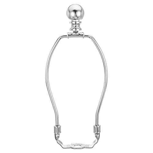 Patikil 6.5 Inch Lamp Harp Kit With Finial, 1 Set Detachable Lamp Shade Bracket Holder, Diy Lighting Accessories For Table Lamps Floor Lamps, Chrome #TOP28