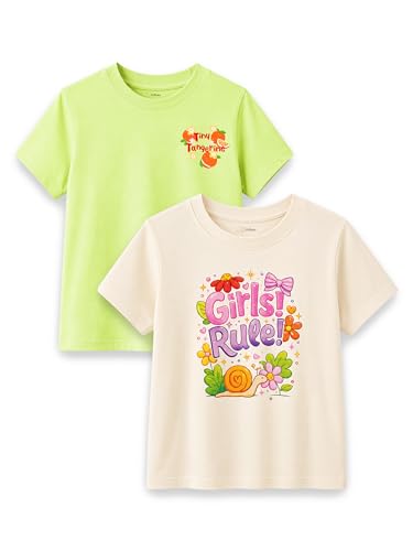 Image of Kidbea Bamboo Kids T-Shirt Ultra-Soft Premium Half Sleeve Graphic Tee for Girls, Casual Summer Wear for Toddlers & Kids