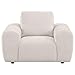 Coaster Home Furnishings - Burnett - Chenille Upholstered Accent Chair with Rounded Arms, Curved Shape, Attached Seat and Reversible Back Cushion - Living Room - Ivory - 504957