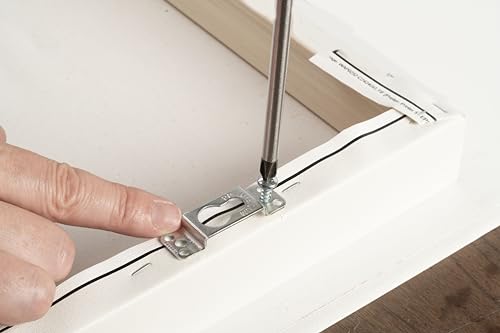 Image of Fletcher Picture Perfect No-Wire Hanging Kit | Keeps Frames Level with Flush Mount Hardware for Wall Art, Mirrors & Signs | Supports up to 50lbs. | Pack of 4 Kits