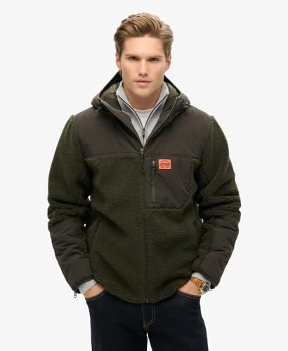 Blouson à capuche en peau lainée Superdry Expedition Hybrid - vue 5