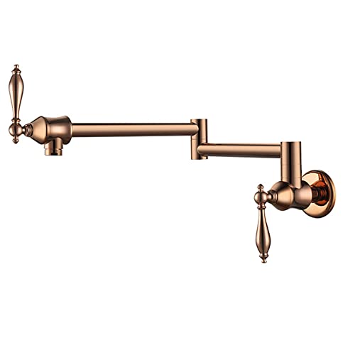 QSYJCCXD Llena de Maceta de latón, Montura de Pared de Grifo de Relleno de Olla, Grifo de Cocina de latón de Pared Plegable de Pared.