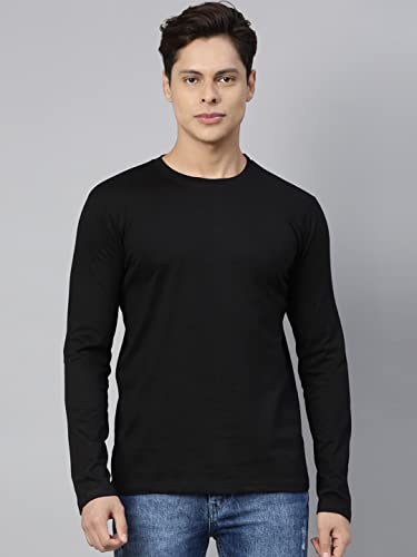 Image of London Crew Round Neck Full Sleeve Regular Fit Casual Cotton Plain Solid Tshirt for Men Full-Solid-23