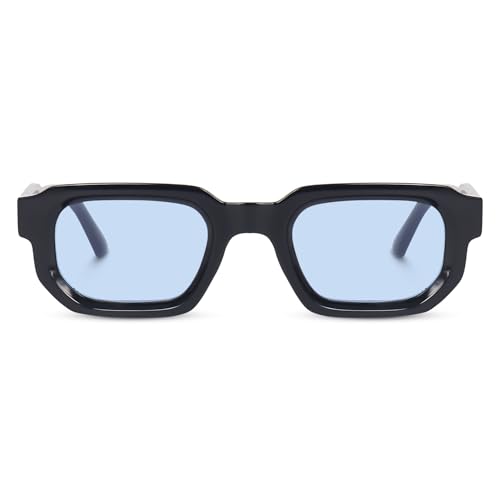 Image of Peter Jones Blue Unisex Broad Frame Square UV /UB Protected Sunglasses (3887TB)