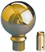 Eder Flag Parade Ball Top Ornament 3 Inch with Ferrule Gold for Parade Flagpole