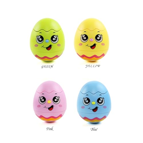 Image of BLISSBORN Roly Poly Egg Music Tumbler /Wobbling Bell Visual Development Light & Sound Toy /Tumbler Doll Toy for 3 Months & Above - Multicolour (Pack of 1)