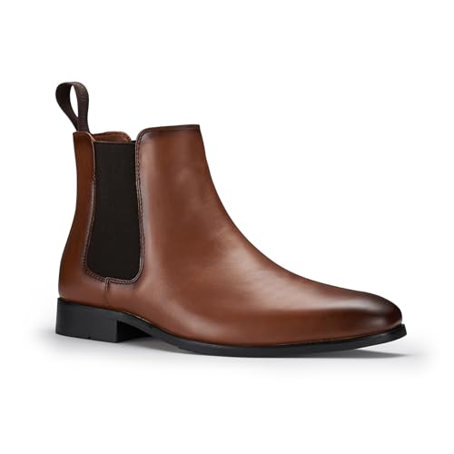 Image of Polar Fox Men's Classic High-Top Chelsea Boot | Stylish Slip-On Ankle Boot for Dress, Casual & Formal Wear