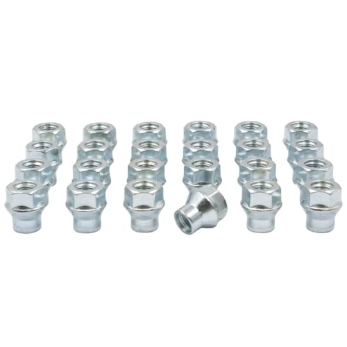 Image of Wheel Accessories Parts 24 Pcs M14 x 2 14 x 2 Thread ET Bulge Acorn (Extra Thread for Spacers) 1.00 inch Long Lug Nuts Bright Zinc 3 /4 inch 19mm Hex Fits 2003-14 Ford Expedition Lincoln Navigator 2004-14 F150