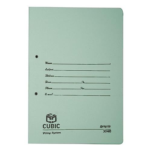 Image of Cubic Fullscape Spring File - Pack of 6 Multicolor Paper Files | Strong & Durable Document Organizer - Model 3040