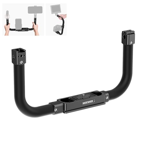 NEEWER Support de Stabilisateur de Téléphone Portable en Métal avec Sabots Froids, Base de Type Arca et Poignées en U pour Enregistrement Vidéo Mobile et Appareil Photo Compact sans Miroir, CA106
