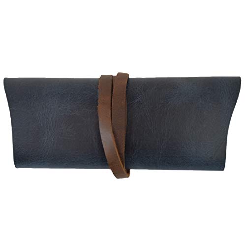 Image of Hide & Drink, Rustic Leather Sunglass Wrap, Slim Travel, Soft Eye Glasses Storage, Handmade Includes 101 Year Warranty