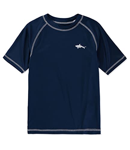 Big Chill Boys' Short Sleeve Long Sleeve Rashguard Swim Shirt UPF 50+ (14/16, Navy (Short Sleeve))