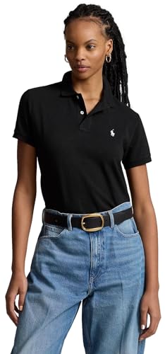 Image of Polo Ralph Lauren Women's Classic Fit Mesh Polo Shirt, PoloBlack, X-Large
