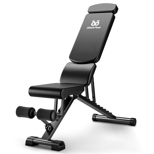 Adjustable Weight Bench for Home Gym with Headrest – Foldable Workout Bench Press, 800lb Capacity for Exercises Incline Flat Decline Sit-Ups