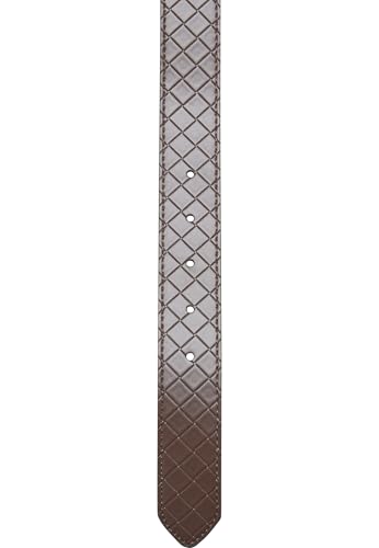 Urban Classics Men's TB7217-Woven Embossed Synthetic Leather Belt, Brown/Silver, S/M, bruin/zilver, S-M - Afbeelding 4