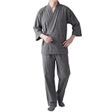 [Timetallking] パジャマ メンズ ルームウエア 前開き 上下セット 寝間着 和風 甚平 ガーゼパジャマ 肌に優しい 柔らか 吸汗通気 薄手 快適 おしゃれ 父の日 敬老の日 春 秋 冬