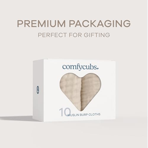 image for Comfy Cubs Muslin Burp Cloths 20