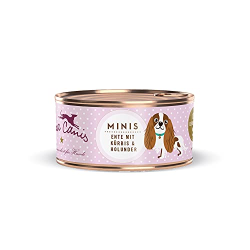 Terra Canis Ente, Kürbis, Erdbeere & Holunder Mini-Hunde Nassfutter, 100g I Premium Hundefutter in 100% Lebensmittelqualität Aller Rohstoffe I Kalziumreich, gesund, Getreide- & glutenfrei