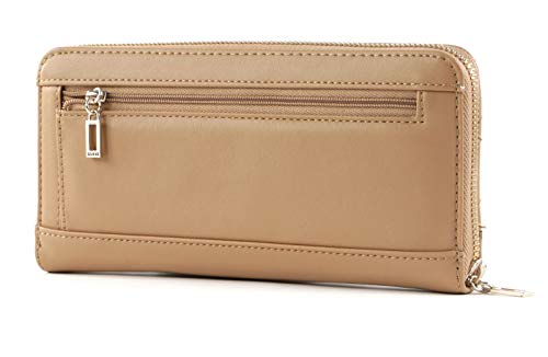 GUESS Women's Illy Large Zip-Around Clutch Wallet Beige VG7970464