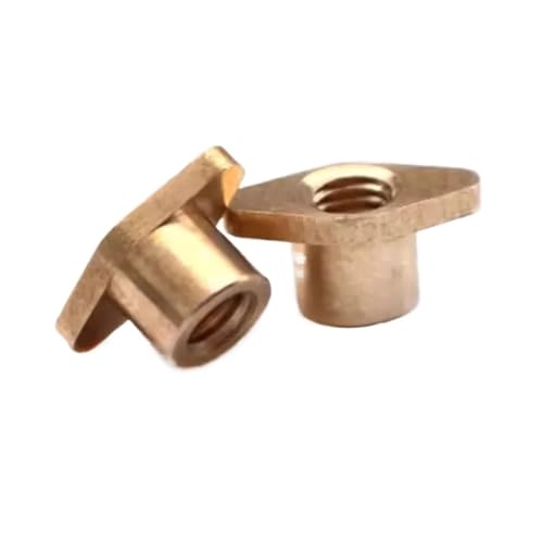 2pcs Brass & 304 Stainless Steel Diamond Nut - M4 M5 Threaded Insert for Synchronous Belts(M4-2.5mm)