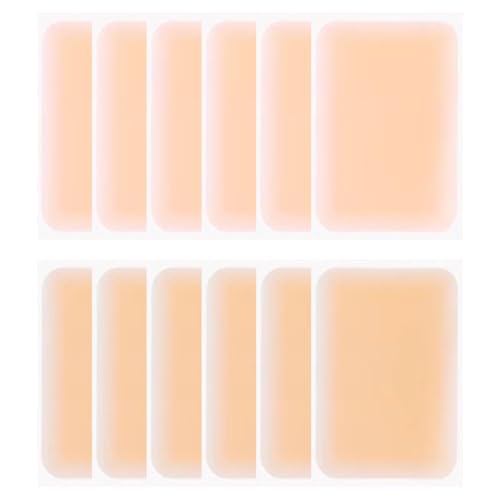 UEIOAVL Maquillajes correctores, 12 pegatinas para cubrir tatuajes impermeables y transpirables para cubrir cicatrices tatuajes y lunares (piel clara, piel natural)