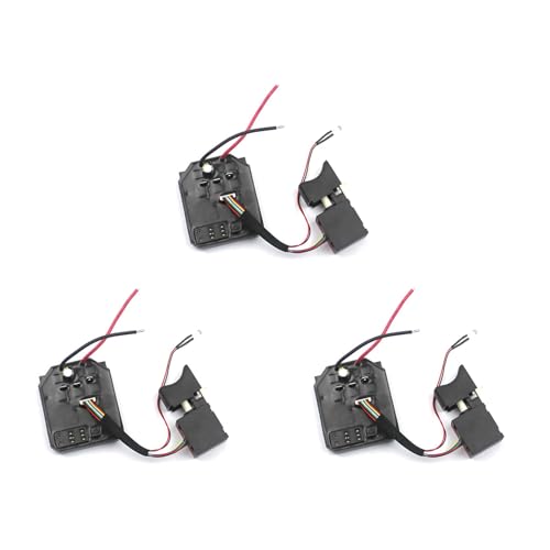Iyalezirk 3X para 2106/161/169 Placa de Control de Accionamiento + Interruptor 18V 21V Llave EléCtrica Sin Escobillas Interruptor de Velocidad de la Placa Base (A)