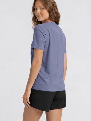 Image of ODODOS Women's Performance Cropped Tee Ultra Soft odSTRATUM Tech Short Sleeve Relaxed Top Crew Neck T-Shirts