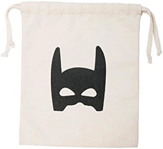 Tellkiddo Fabric Bag Storage Superhero Small, Cotton, Black/White, 1 x 23 x 27 cm
