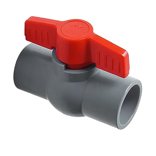 MagiDeal Válvula de bola de PVC, Válvula de bola en T compacta bidireccional para control de tuberías de alcantarillado, 32 mm gris