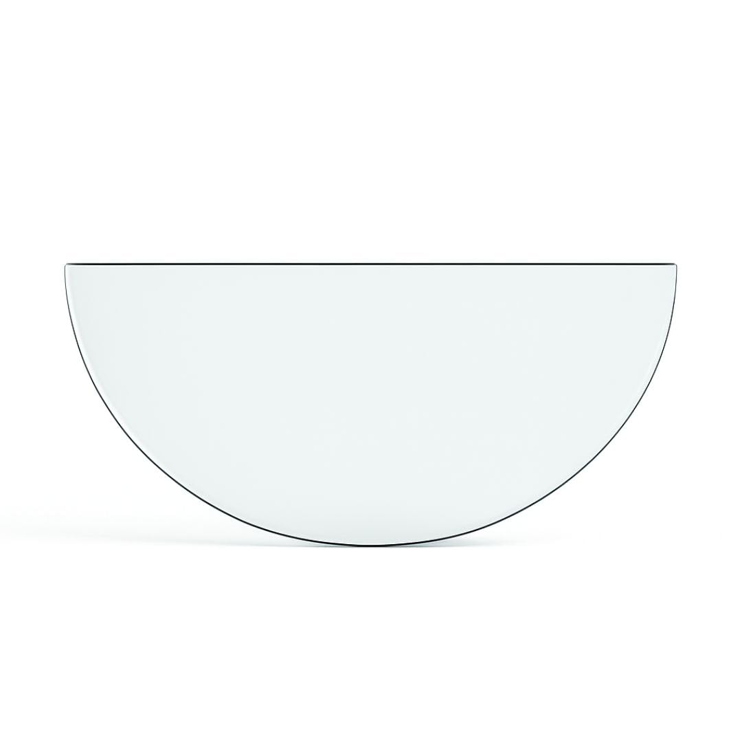 Feuercampus Funkenschutzplatte Glas Halbkreis 55x90x0,6 cm ESG Kamin Bodenplatte hitzebeständig Schutzplatte Feuerstelle Ofenunterlage Sicherheitsglas Funkenschutz Kamin Glasplatte