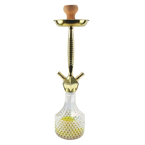 BJYX 70 cm/27.56 Zoll Huka mit 2 Schläuchen Shisha-Set aus Milchglas und Legierung für eine gesunde Erfahrung von… – Bild 4