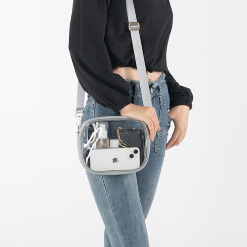 Image of TOBVZOO Clear Bag Stadium Approved, Crossbody Transparent Bag for Concerts Sports Events, Purses for Men & Women