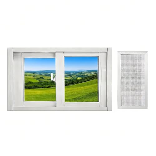 35x20 House Replacement Windows, Aluminum Sliding Window with Screen and Tempered Glass, Small...