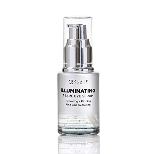 CLAIR BEAUTY Pearl Illuminating Eye Serum - Revitalizing, Firming, Hydrating | Reduces Wrinkles & Fine Lines | Minimizes Puffiness & Dark Circles - 30mL