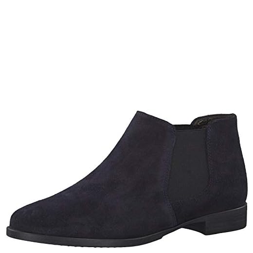 Tamaris Mujer Botas Chelsea 1-1-25038, señora Botas,Botas de Media caña,Botines,botín,Slip on,Plana,Navy,39 EU / 5.5 UK