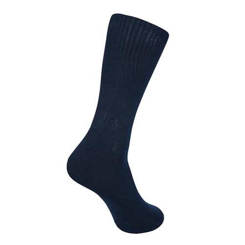 Image of 3 Pack Cotton Crew Socks for Womens Lightweight Casual Wear Business Socks, 6 to 9(WS1002-3NAV-3PK-6TO9)