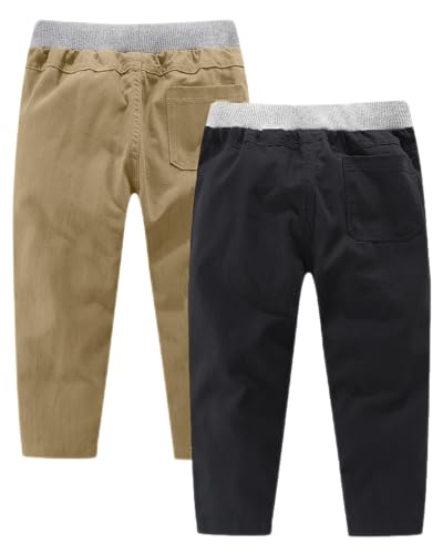 Bumeex Toddler Boy's 2pk Cotton Pull-on Pants 2-9years2