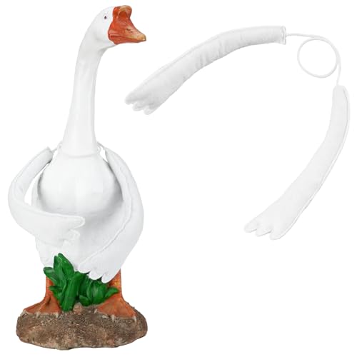 Gemscream Poseable Goose Wings for 23-28 Porch Goose Adjustable White Wire Geese Arm Wings Costume Accessories for Front Porch Lawn Patio Yard Decoration