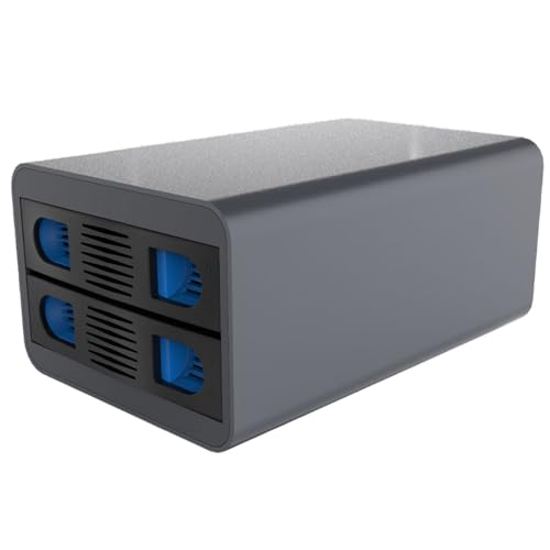 Image of IO Crest 2 Bay Tool Less Tray Hot Swappabe 2.5 inch 3.5 inch SATA Non Raid External USB 3.0 Enclosure SY-ENC50124