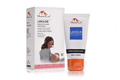 Mommy Care Lanolin Nipple Cream for Breastfeeding Cream Baby Nursing Cracked Nipple 40ml/1.35 fl.oz Mothers Nipple Relief Ointment Organic Natural Anti Cracking Sore Nipple Cream