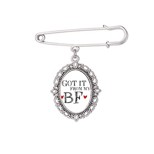 Broche Saint-Valentin GF taille M, accessoire de mode pour robe, chemise et châle féminin