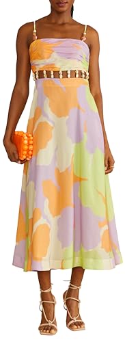 AMUR Women's Georgie Beaded Waist Midi