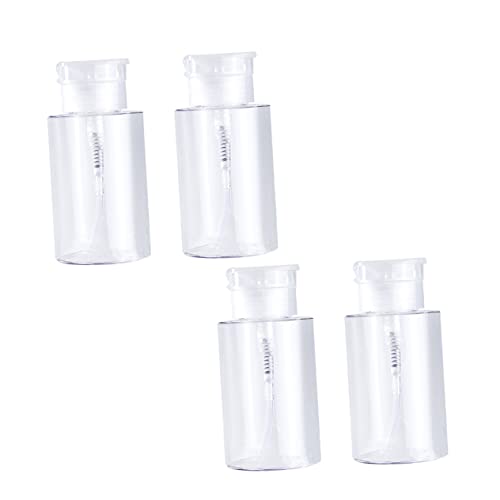 TOYZFRIENDY 4 piezas Botellas de Bombeo Recargables de Botellas Vacías con Tapa Transparente Dispensador de Loción Portátil para Viaje y Camping Resistentes y Prácticas