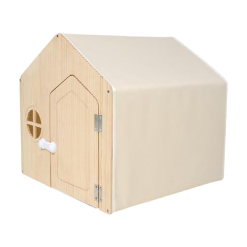 Baoblaze Wooden Cat House Easy Assembly Professional Sturdy, Premium, Practical Durability Pet Accessory Cage Habitats Cat Shelter